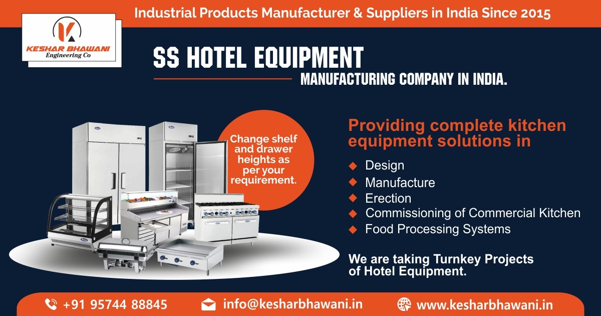 SS Hotel Equipment Manufacturer and Suppliers in Ahmedabad, Gujarat & India