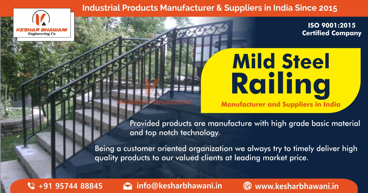 Mild Steel (MS) Railing Manufacturer and Suppliers in India.