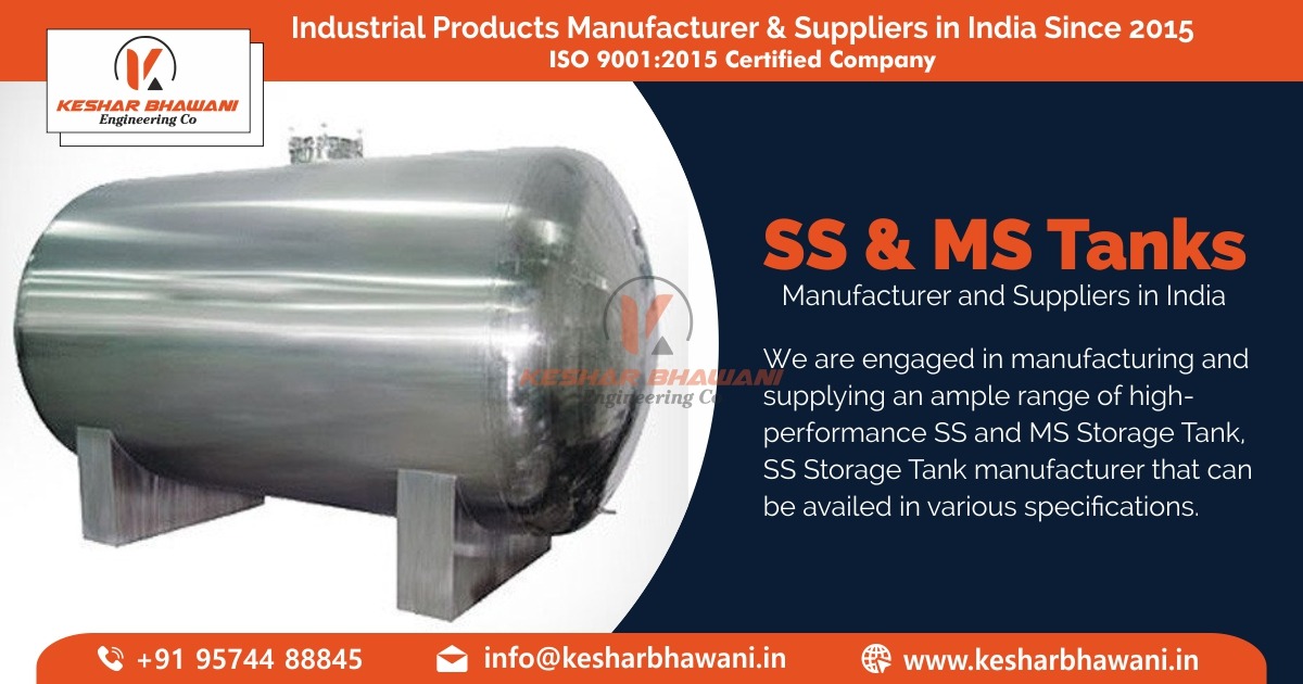 SS and MS Tanks Manufacturer in India
