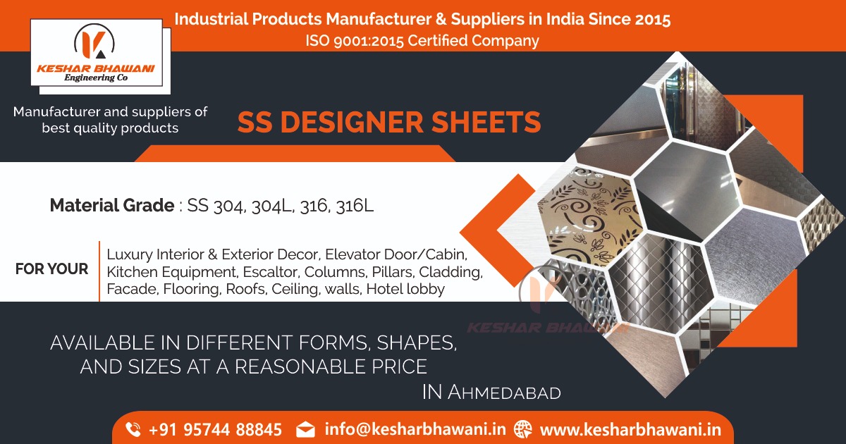 SS Designer Sheets Manufacturer and Suppliers in India