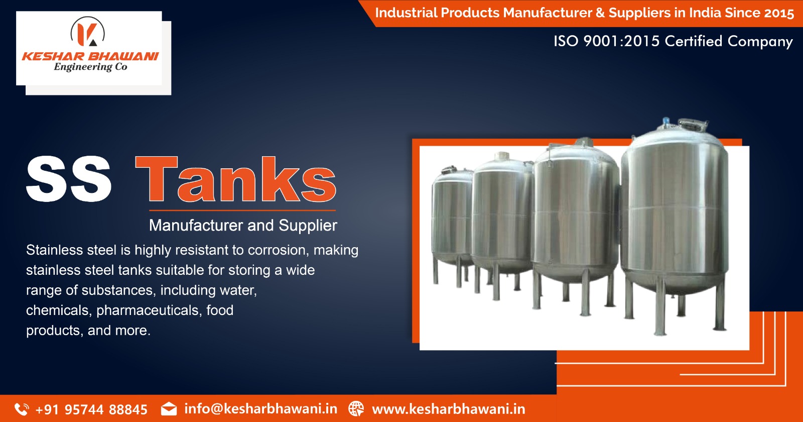 Supplier of SS Tank in India