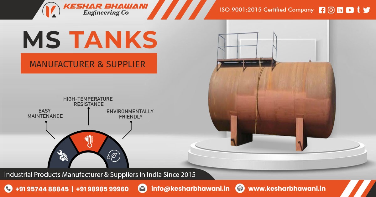 Supplier of Mild Steel Tank in Karnataka